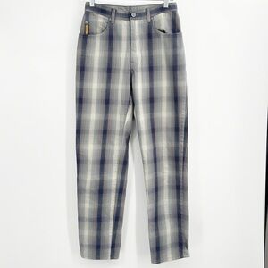 Armani Jeans Vintage Gray Plaid Jeans size 8 Vintage 90s